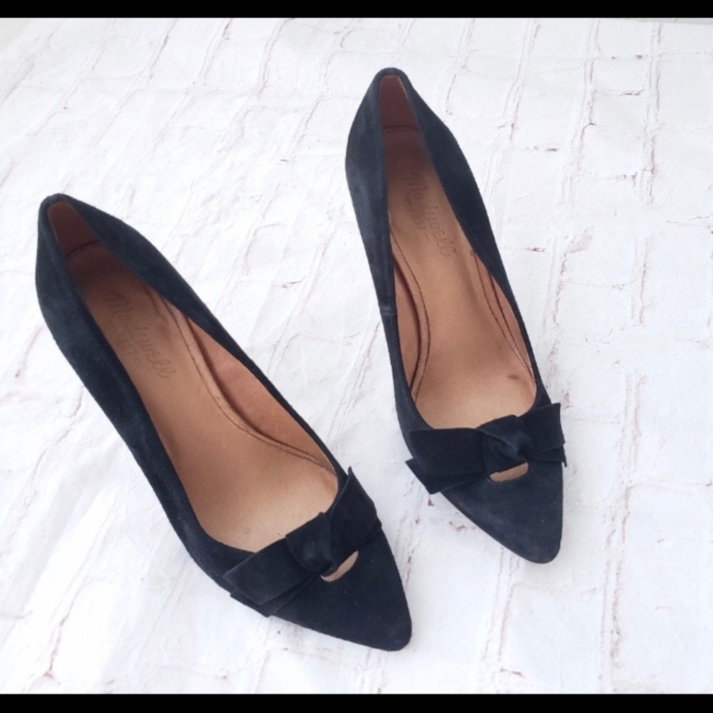 DONATED. Classic Madewell Black Heels!  👠 👠 - Picture 3 of 8